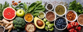Fresh fruit, vegetables, grains and nuts
